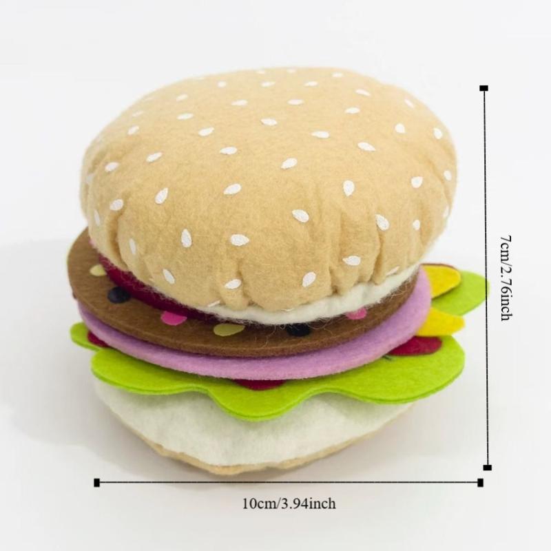 Role Playing Felt Combination Food Toy Burger Felt Food Burger Food Set  Children