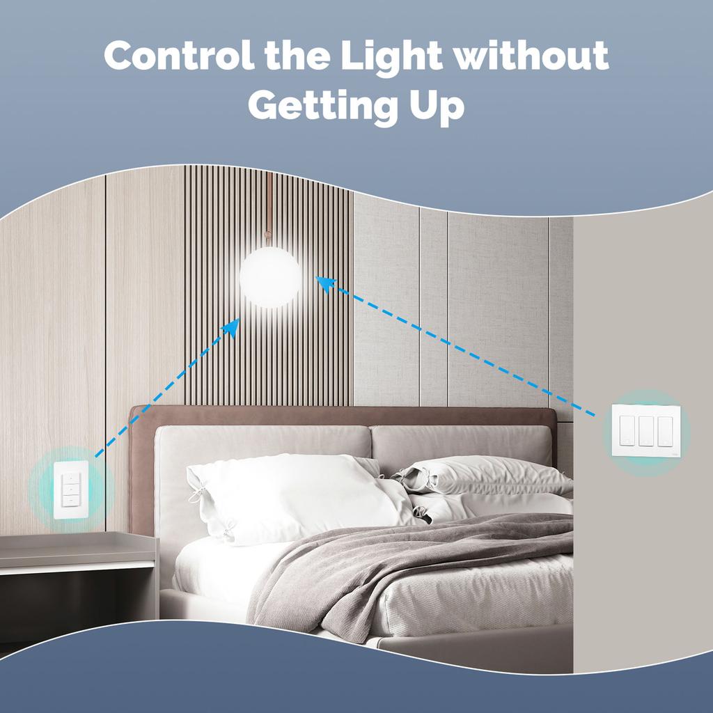 Tu Ya Smart Wireless Scene Switchs 3-Position 9-Scene Linkage Handheld Button Control Smart Button Wall Switching
