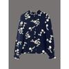 Women's Fall Winter Floral Print Long Sleeve Blouse Lapel Collar Lantern Sleeve Button Down Casual Elegant Shirt Top