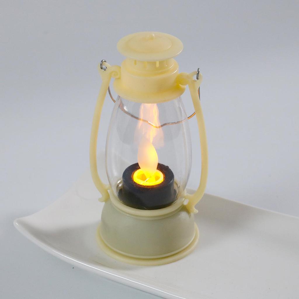 Retro Style Small Lantern Christmas Decoration Pony Lantern LED Candle Kerosene Lamp