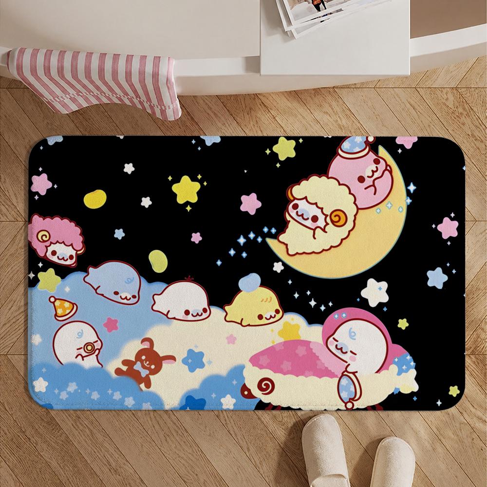 IP-MamegomaS Floor Mat Soft Non-Slip Bath Mat, Bedside Carpet, Absorbent Doormat for Home