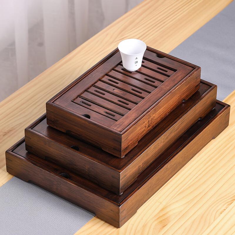 Bamboo Dry Bubble Tea Tray with Water Storage