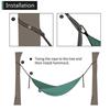 2PCS/set 2M Hammock Straps Polyester Straps 5 Ring High Load-Bearing Barbed Outdoor Camping Hammock Swing Strap