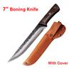Carbon Steel Kitchen Knives Wooden Handle Cleaver Slicing Knife Hand Forged Blade Butcher Boning Knife Wood Handle Chef Knife
