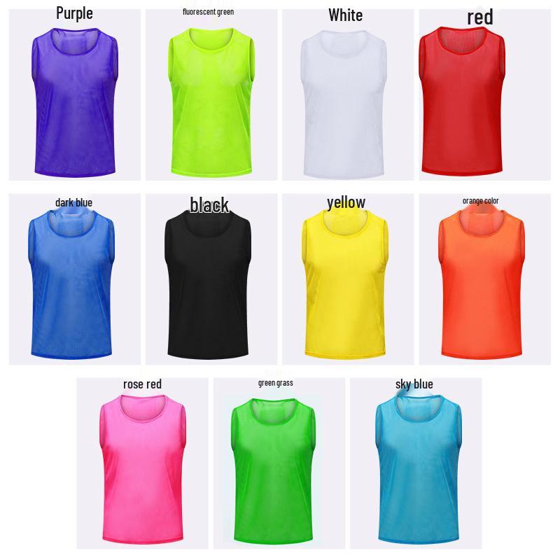 Customizable Team Football Vest: Numbered Training & School Exercise Uniform