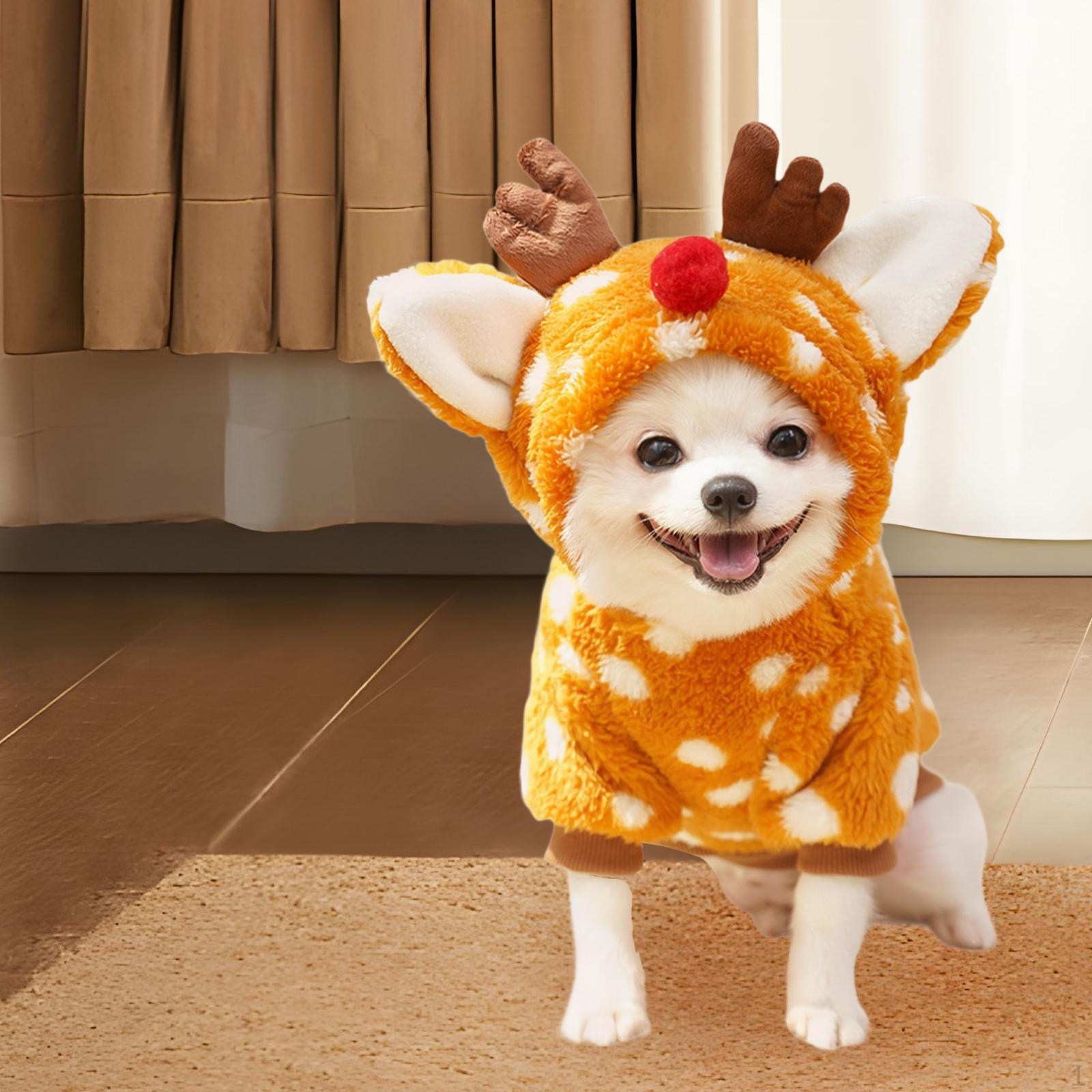 

Праздничная одежда для домашних животных, пижамы для собак и кошек с рисунком оленей M