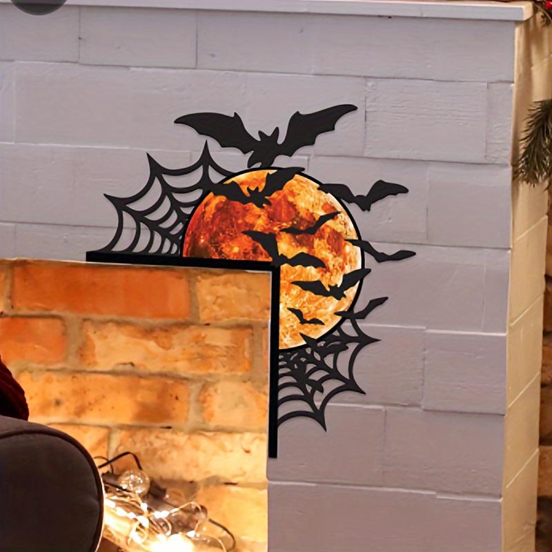 1PC Unique Halloween Door Lintel Decoration Spider Web Door Corner Decoration 25x22cm