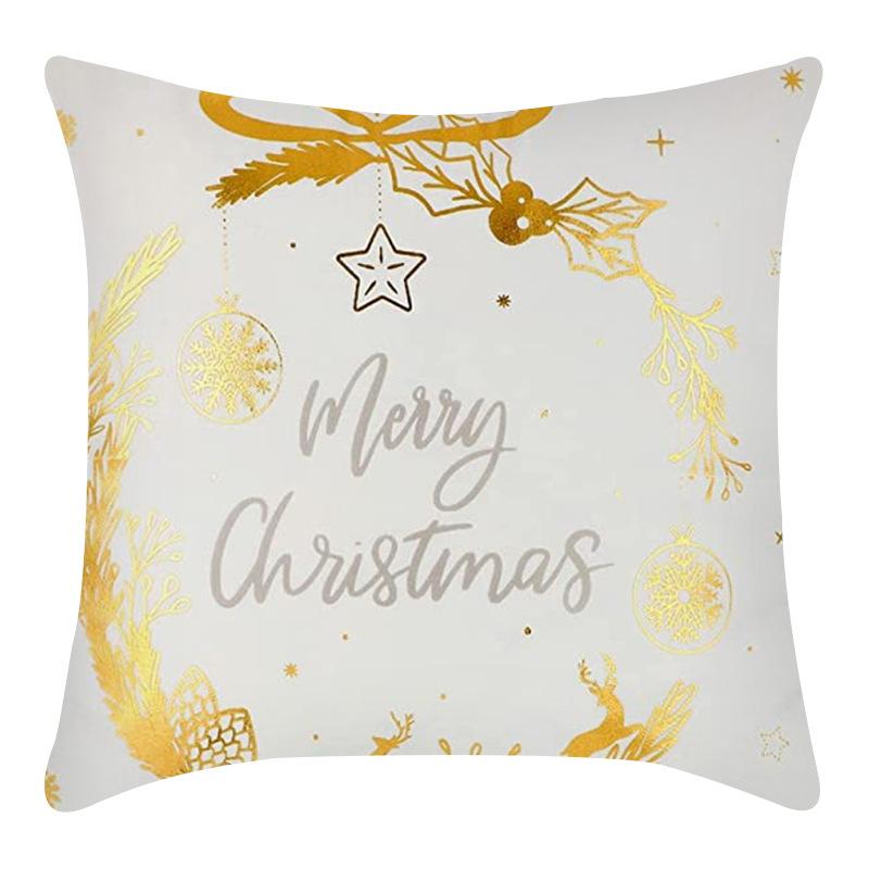 New Christmas Throw Pillow, Polyester Linen, Festive Dress Cushion, Bedroom Living Room Square Pillow, Cushion Pillow Case