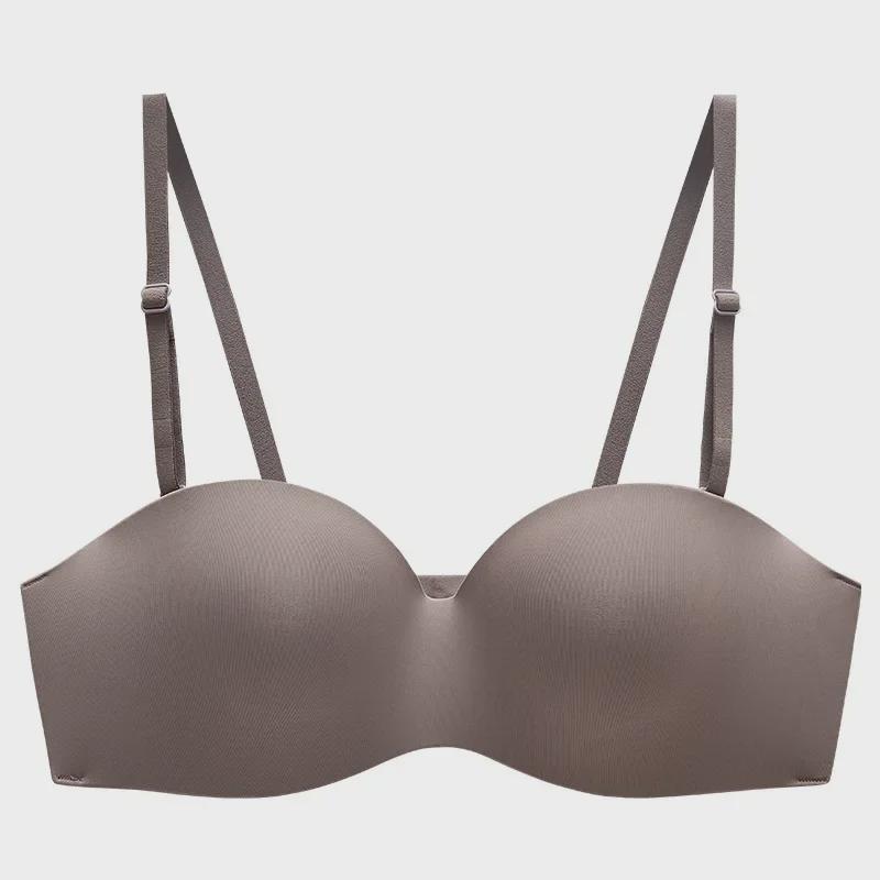 Sleek Strapless Non-Slip Tube Top Bra: Invisible, Seamless, and Supportive Without Underwire