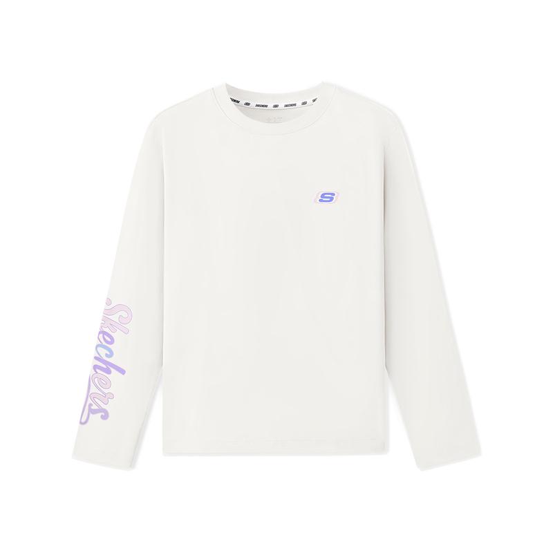 Skechers Round Neck Long Sleeve Drop Shoulder T-Shirt Women tops L325W119-0074 XL