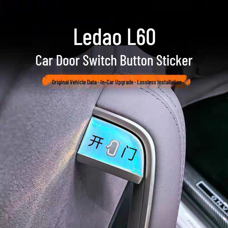 L60 Car Door 3D Gel Button Stickers - Anti-Scratch Warning Decals