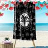 Satan-Print Strandtuch, Großes Weiches Schnelltrocknendes Handtuch für Strand Camping Schwimmen