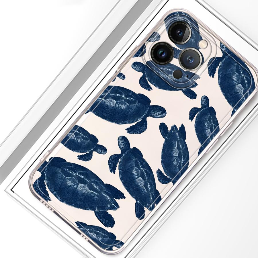 Soft Phone Cover Case for iPhone 17 Pro Max 14 Plus 16 11 XR Air 7 8 12 Mini 15 XS Max 13 Pro Marine Animals