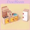 Wooden Simulation Mini Bedroom Kitchen Living Room Children Scene Toy Set For Imaginative Kids Pretend Play And Parentchild Interaction