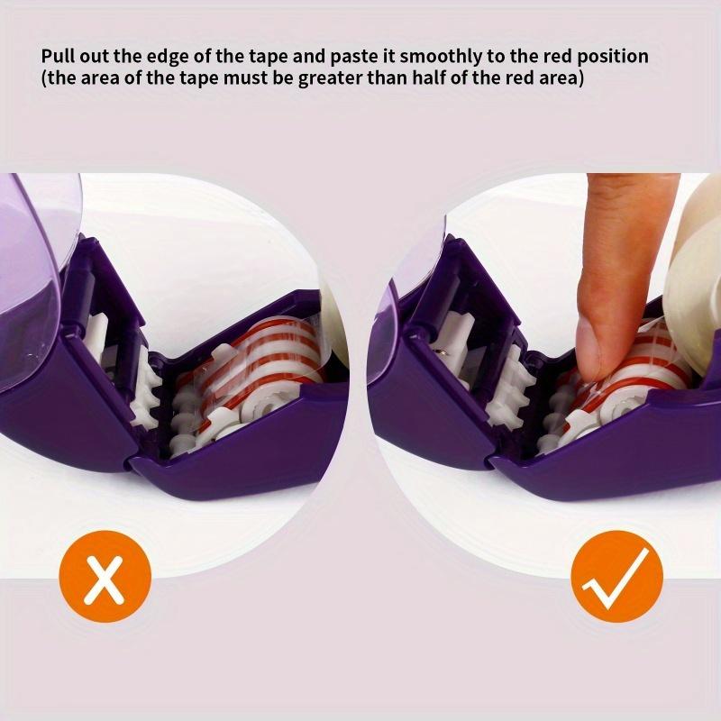 1Pc Single-Handheld Washi Tape Dispenser Gun Automatic with 2 Rolls 0.5 and 0.75 Inch Tapes for Gift Wrapping Tape Dispenser