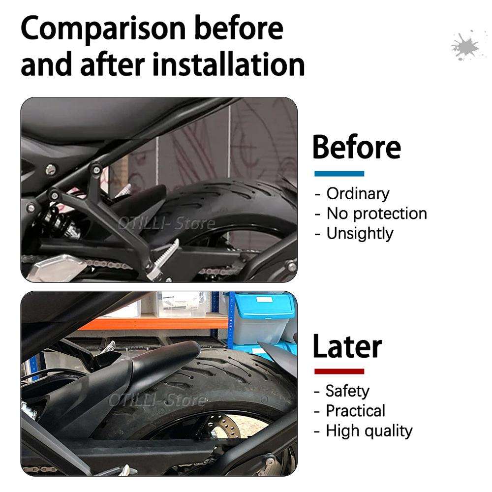 NEW  For Trident 660 Trident660 Rear Fender Motorcycle Extender Mudguard Extension Splash Guard Tire Hugger