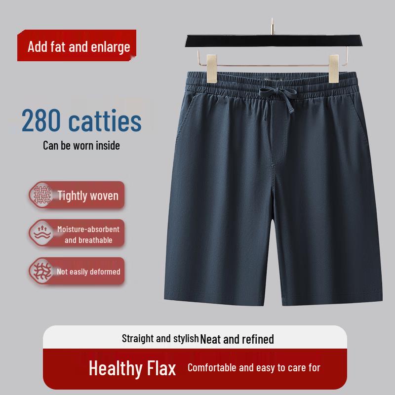 Dibinze Men s Plus Size Linen Blend Summer Shorts 5XL
