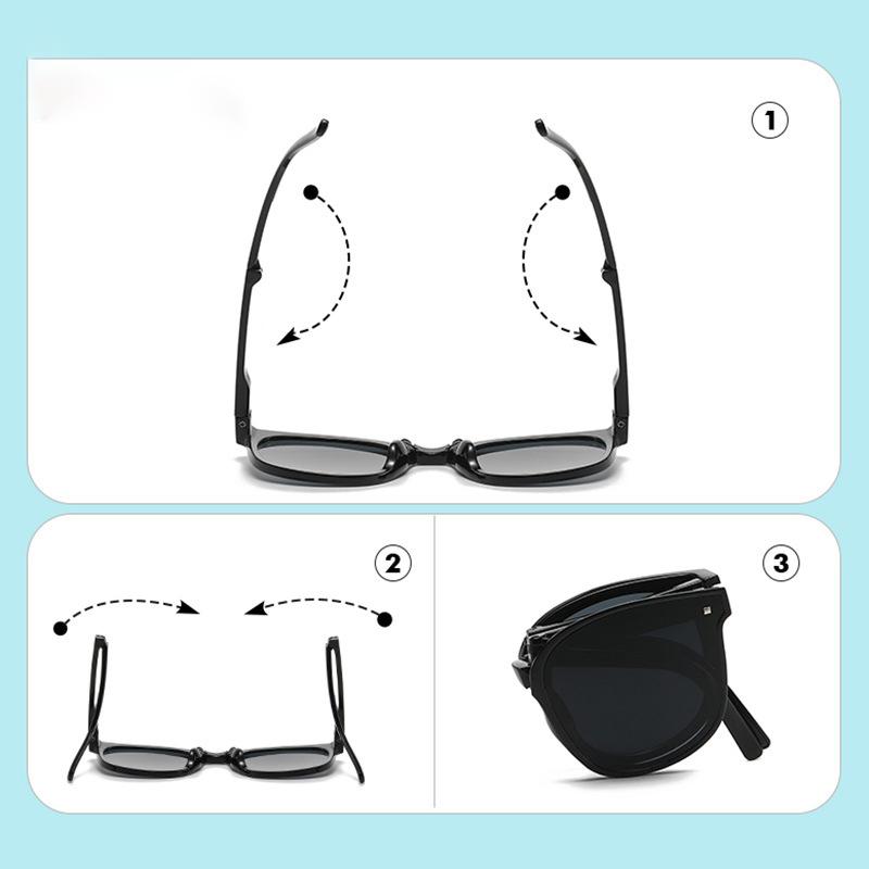 Folding Children's Sunglasses UV400 Protective Boy Girl Sun Eyeglasses Stylish Shade Summer Baby Goggles Retro Square Glasses