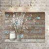 1Pcs Frameless Flower And Butterfly Canvas Painting Plant Posters And Prints For Living Room Bedroom, Wall Art Pictures, Home Decor
