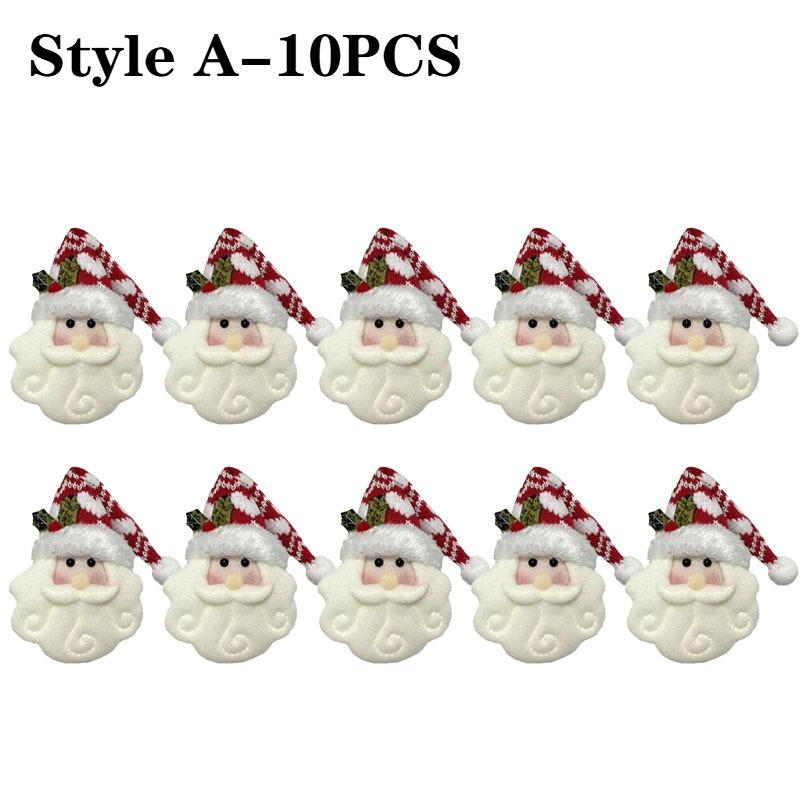1-10PCSChristmas Knitted Fabric Doll OrnamentsSanta Claus Hanging Decorations XmasTree Pendant Holiday Party Home Scene Supplies