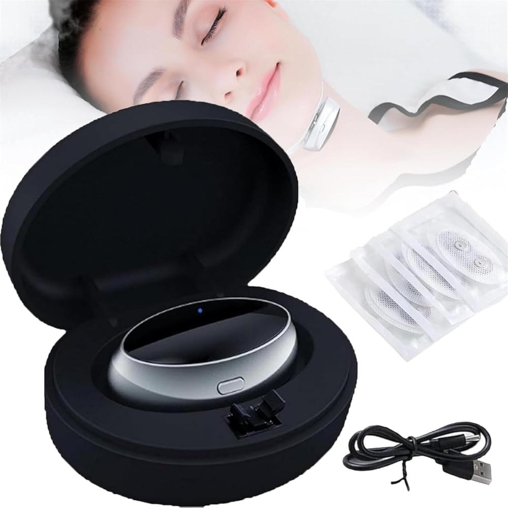 Anti-Snore Bandage, Smart Anti-Snoring Device Magnetic Device with 3 Speed Adjustment, Easy Breathing