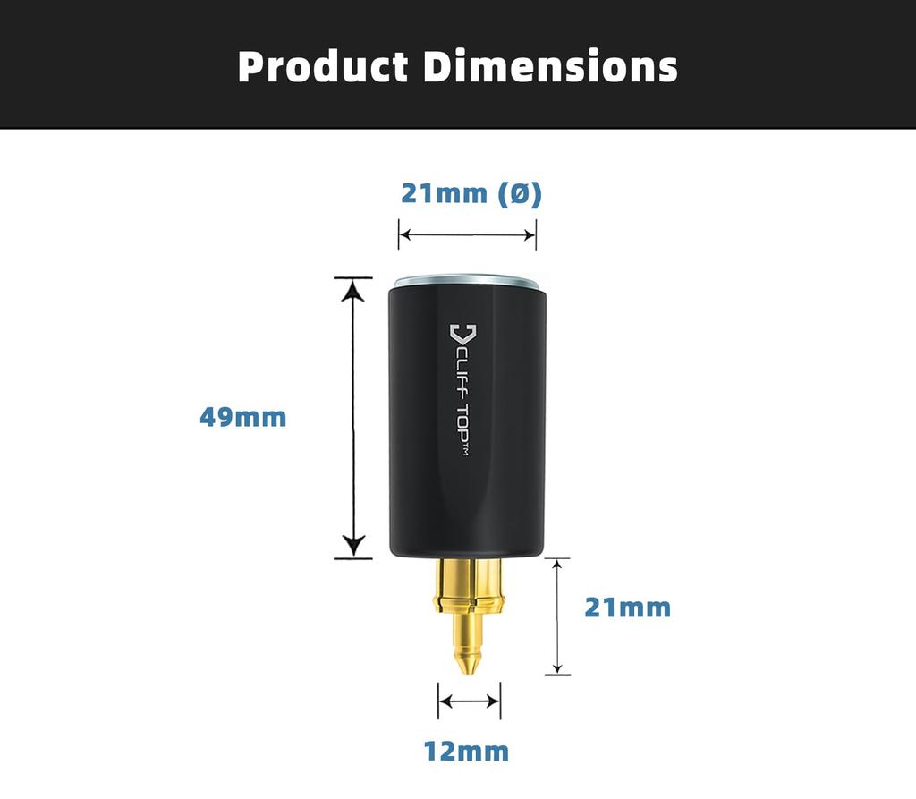 Cliff Top Hella (DIN) to standard cigarette lighter adapter