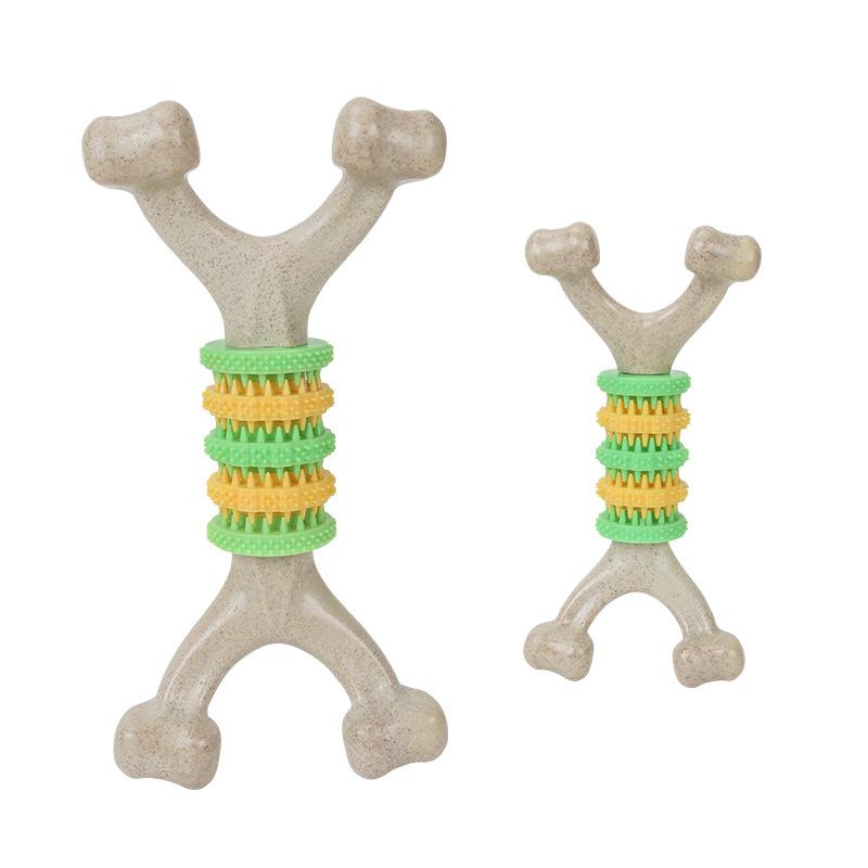 Durable Indestructible Dog Chew Toy Bone Shaped Teeth Grinding Stick for Medium & Large Dogs Indoor Interactive Dental Chew Toy