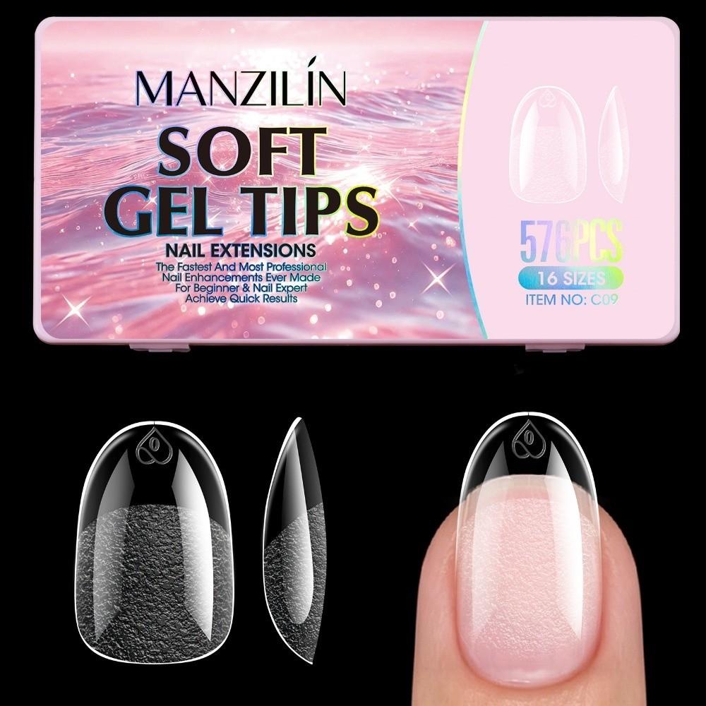 576Pcs Full Cover False Fake Nails 16 Sizes Gel Nail Tips 2026 New Nail Extension Tips For Nail Art