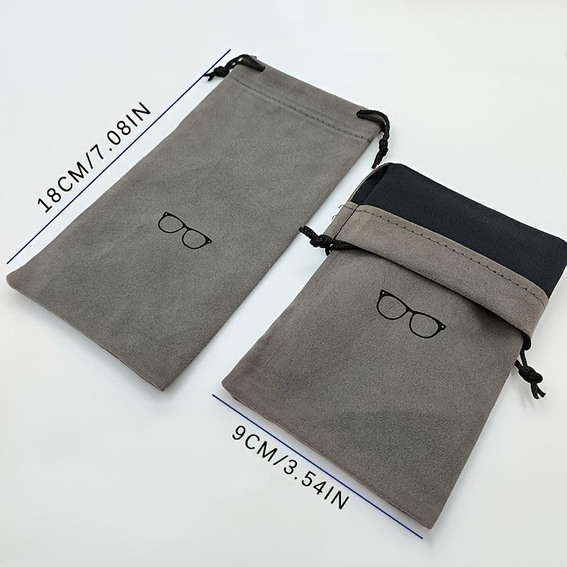 2Pcs Portable Soft Sunglasses Package Pouch Waterproof Eyeglass Case Storage Bag 2pcs(18x9cm)