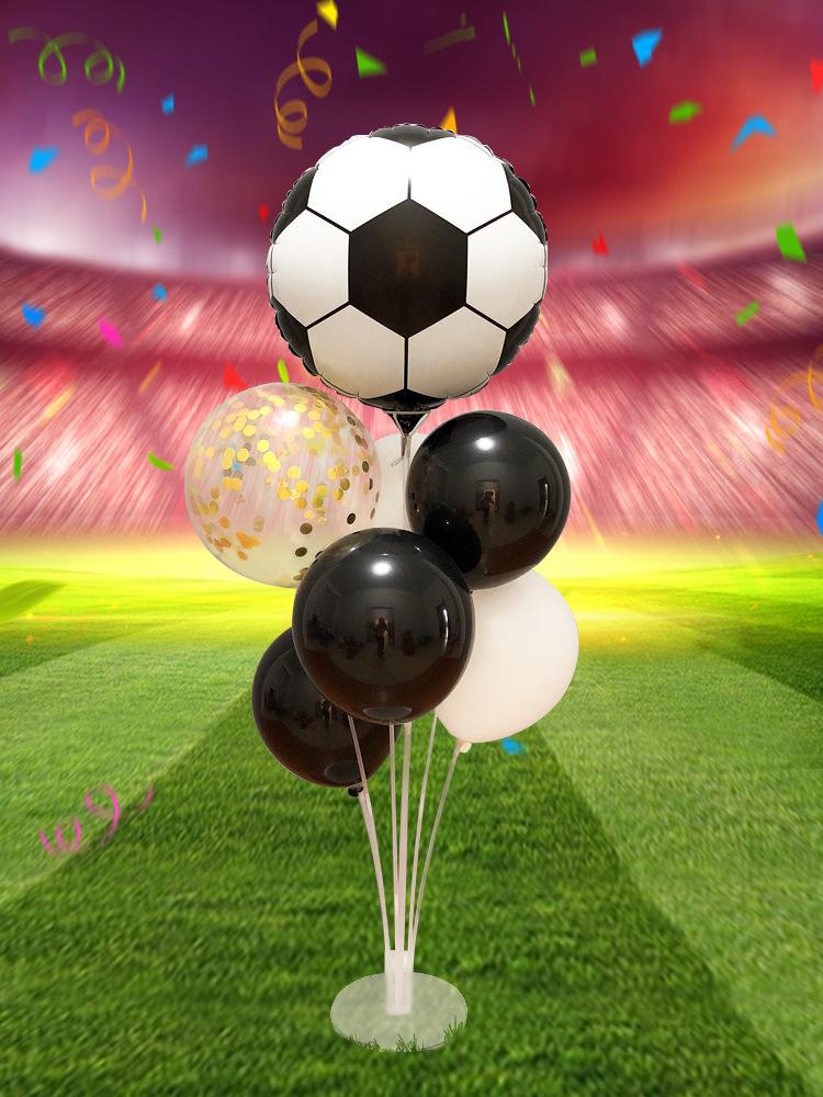 Football Birthday Party Decor Set: Plates, Cups, Tablecloth, Cutlery, Backdrop, Banner & Balloons.