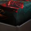 Gothic Rose Pattern Bed Hat Three-Piece Digital Printing Bedroom Room School Dormitory Bedding Decoration