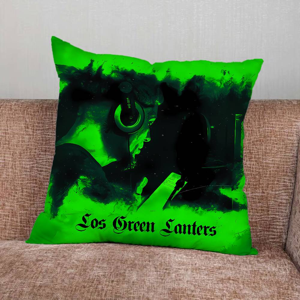 J-JC Reyes Los Green Lanters NACER DE NUEVO Pillow Case For Home Bedroom Car Office Decoration Living Room Sofa Cushion Cover