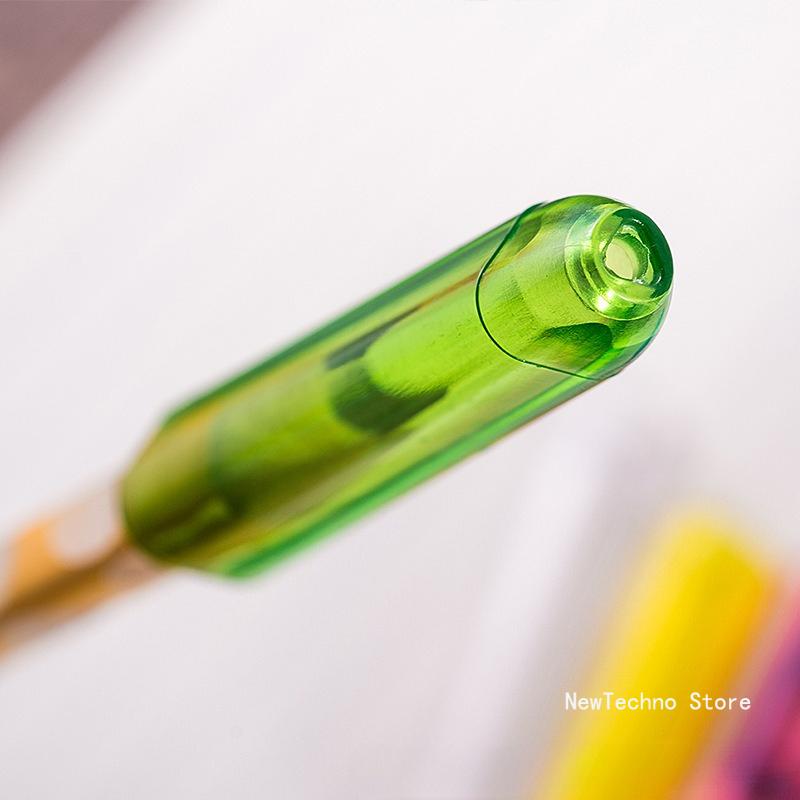 5PCS/set Pen Cover Clear Plastic Pencil Cap Transparent Pencil Top Pencil Protective Cap Extender