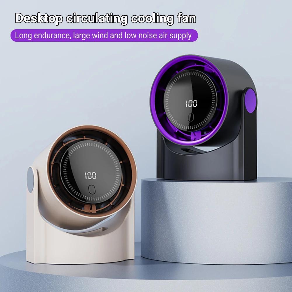 100 Speed Smart Electric Fan Bladeless Fan USB Charging Desktop Silent Wall Mounted Air Conditioner Table Fan For Office Camping