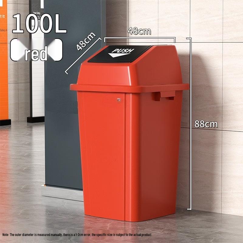 Commercial Outdoor Square Trash Can