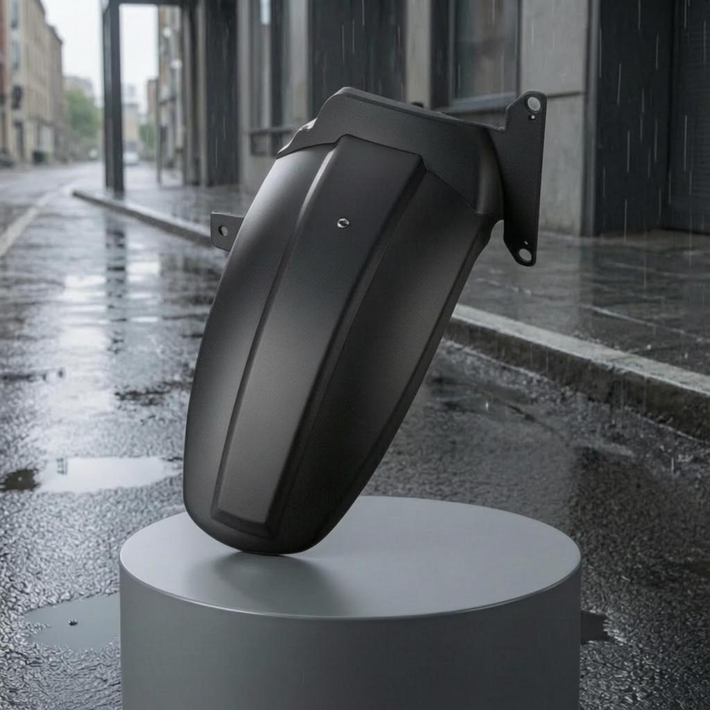 Rear Motorcycle Mudguard Matte Black Easy To Install