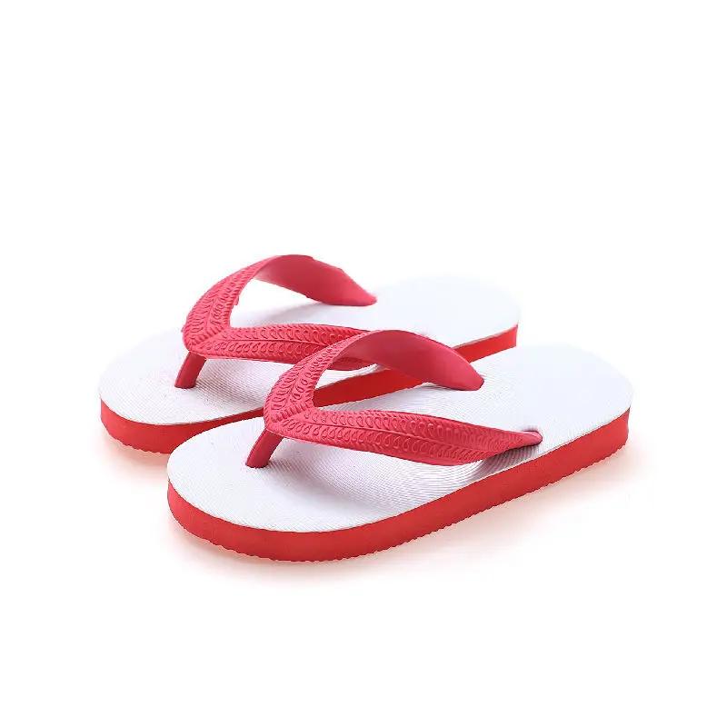 Children Flip Flops Slippers Summer Fashion Casual Non-Slip Boy Flip Flops Breathable Beach Solid Color Comfortable Slippper 23