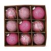 9pcs 8cm Christmas Hanging Balls Set Glitter Xmas Tree Ornaments  Home New Year Gifts