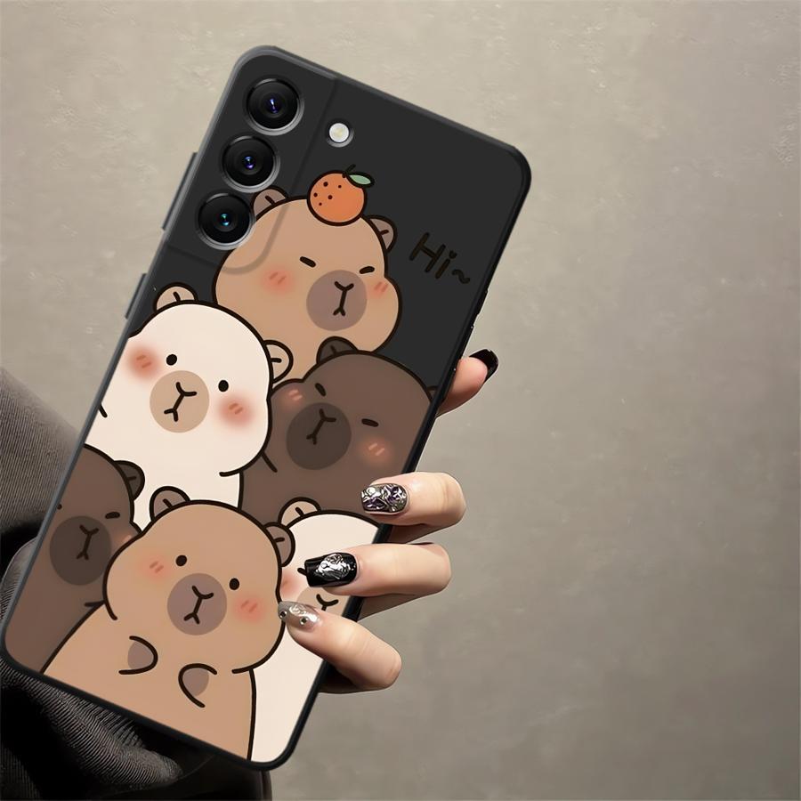 Cute Capybara Phone Cover Case for Samsung Galaxy A55 A57 A06 A37 A12 A53 A73 A05 A52 A23 A25 A51 A70 A15 A13 A16 A41 A50 A36
