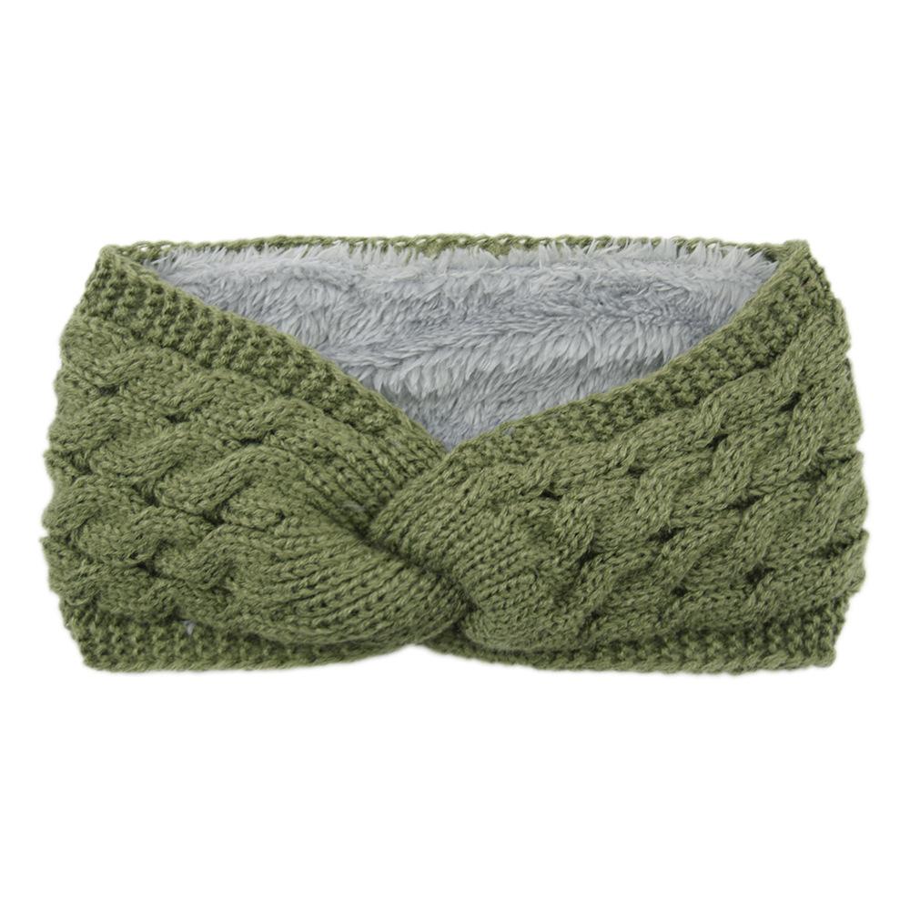 New in Plush Thick Wool Knitting Sports Headband Autumn Ear Protection Ear Warmer Women Thermal Insulation Cold proof Head Cover