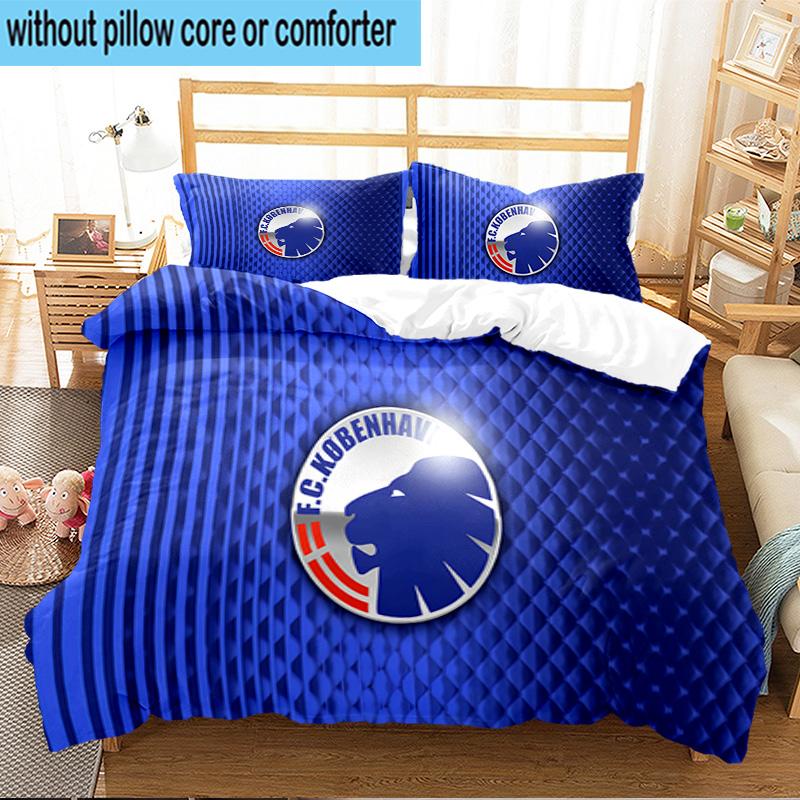 Copenhagen Lion Emblem 3PCS Print Bedding Set, Includes A Duvet Cover and Two Pillowcases for Bedroom, Dormitory, Suitable for All Seasons