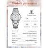 POEDAGAR Montre-bracelet Femme Exquise Étanche Lumineuse Date Mode Montres Dames Acier Inoxydable Montre à Quartz