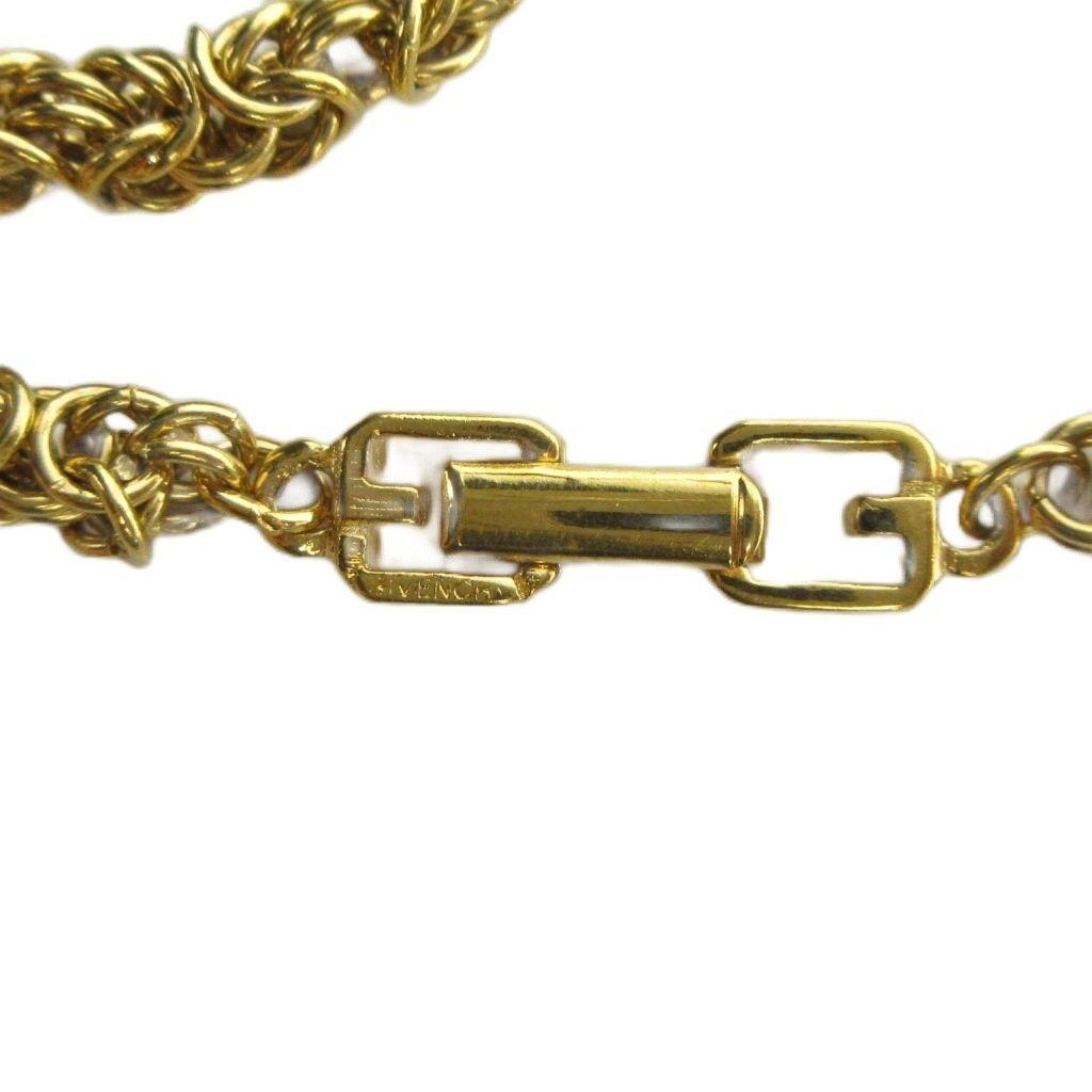 Used Givenchy Necklace Accessories Long Gold Color GY11 /MQ