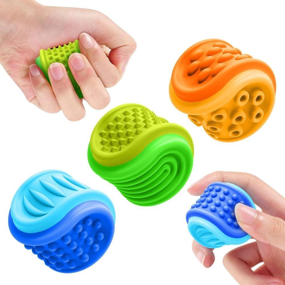

3 Pack Textured Surface Textured Sensory Balls Double Sided Fidget Ball Anxiety Relief 3Pcs