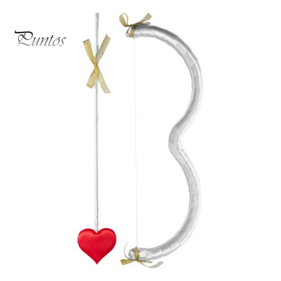 Cupidospil och pil rekvisita hjärtformad rosettdekor Alla hjärtans dag fotografi filminspelning scenkostym föreställningsrekvisita