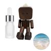Wooden Man Figurine with Swing Feet Car Aromatherapy Ornament Handcrafted Wooden Art Piece Auto Decor