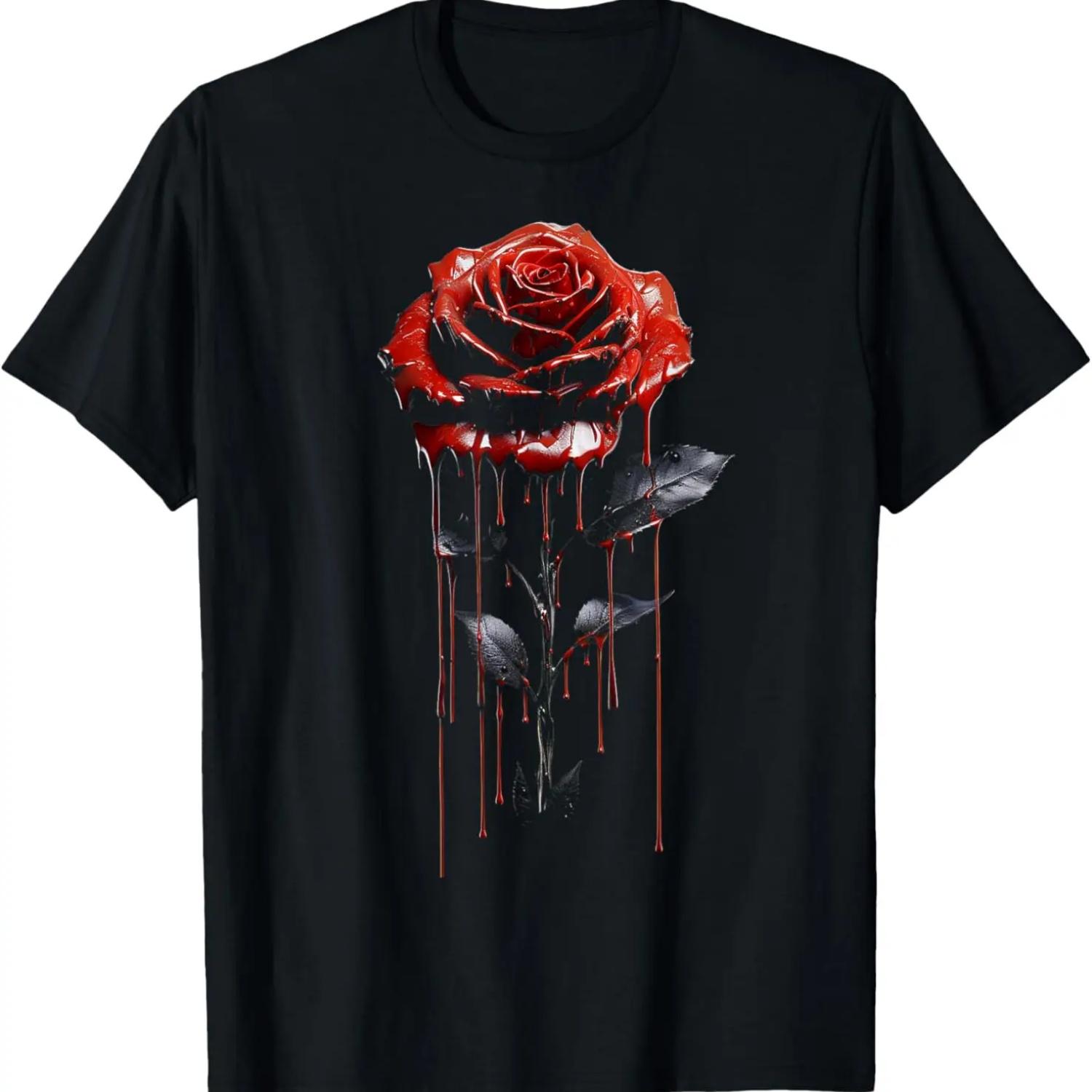 Rose Lover Artwork Graphic Motif Nature Rose T-Shirt S чёрный