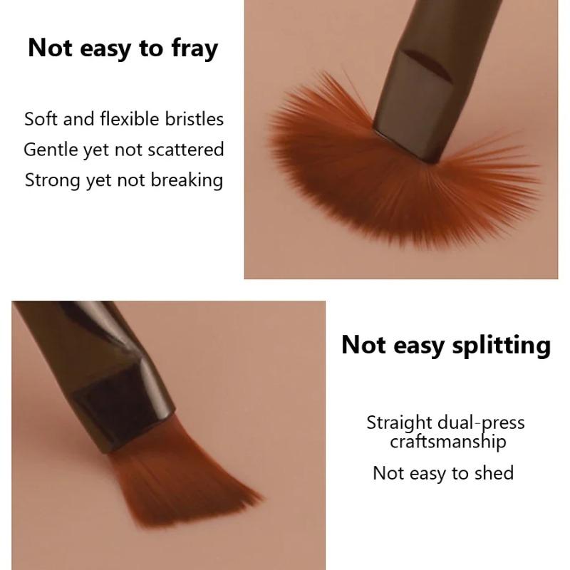 9-Piece Nail Art Brush Set with Fine Detailing Tips - Professional Gel & Acrylic Painting Kit with Ergonomic Brown Handles