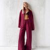 Women's 2025 European & American Spring/Summer Casual Loose Long-Sleeved Shirt and Trousers Set