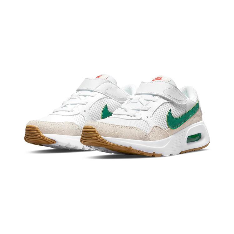 New Nike Air Max SC Low Top Running Shoes White Green Children Aged 3 7 Years Old CZ5356-104